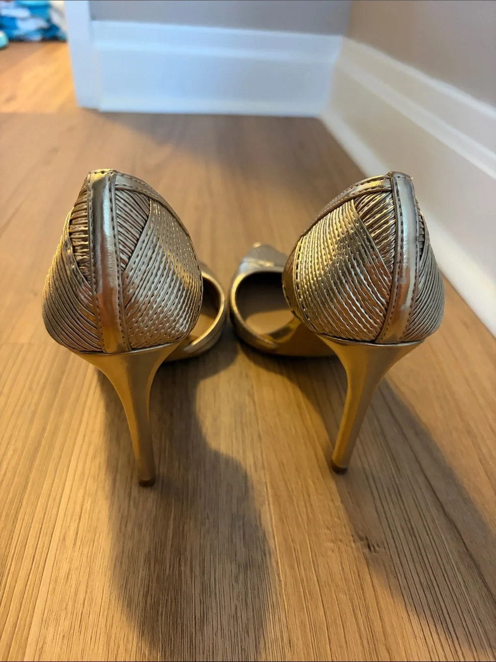 INC International Concepts Metallic Gold Pointed Toe Pumps